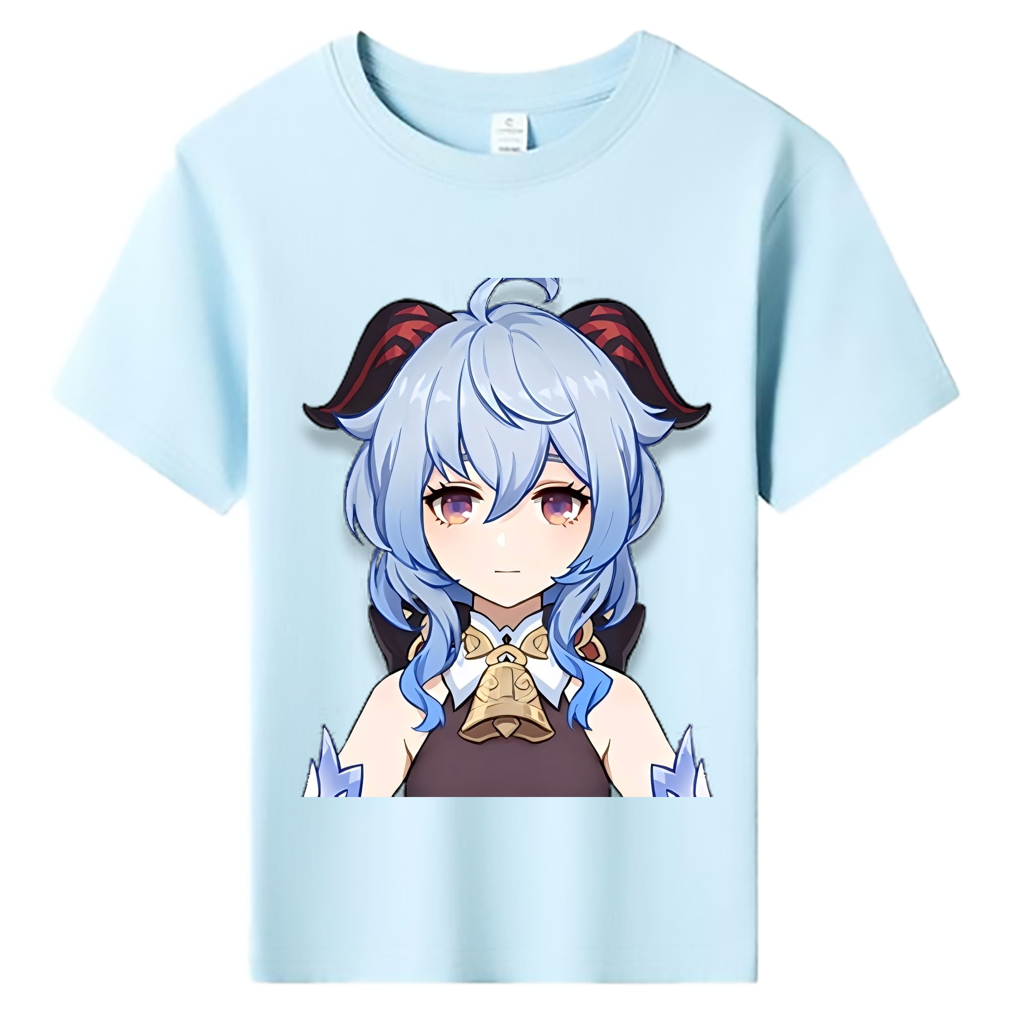 げんし神 甘雨 かんう genshin Ganyu 綿100％キッズTシャツ（フロントプリント）